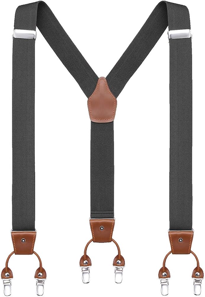 Calvertt Premium Mens Suspenders Dress Suspenders with Clips for Men's