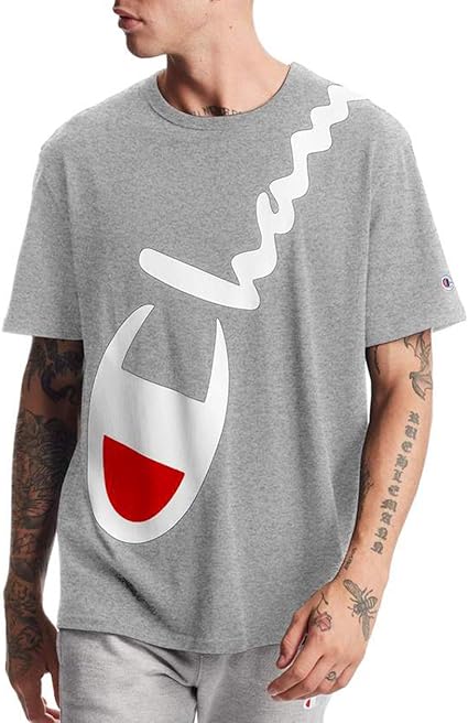 Amazon チャンピオン Tシャツ 半袖 ヘリテージ スクリプト ビック ロゴ T1919g メンズ 並行輸入品 Tシャツ カットソー 通販