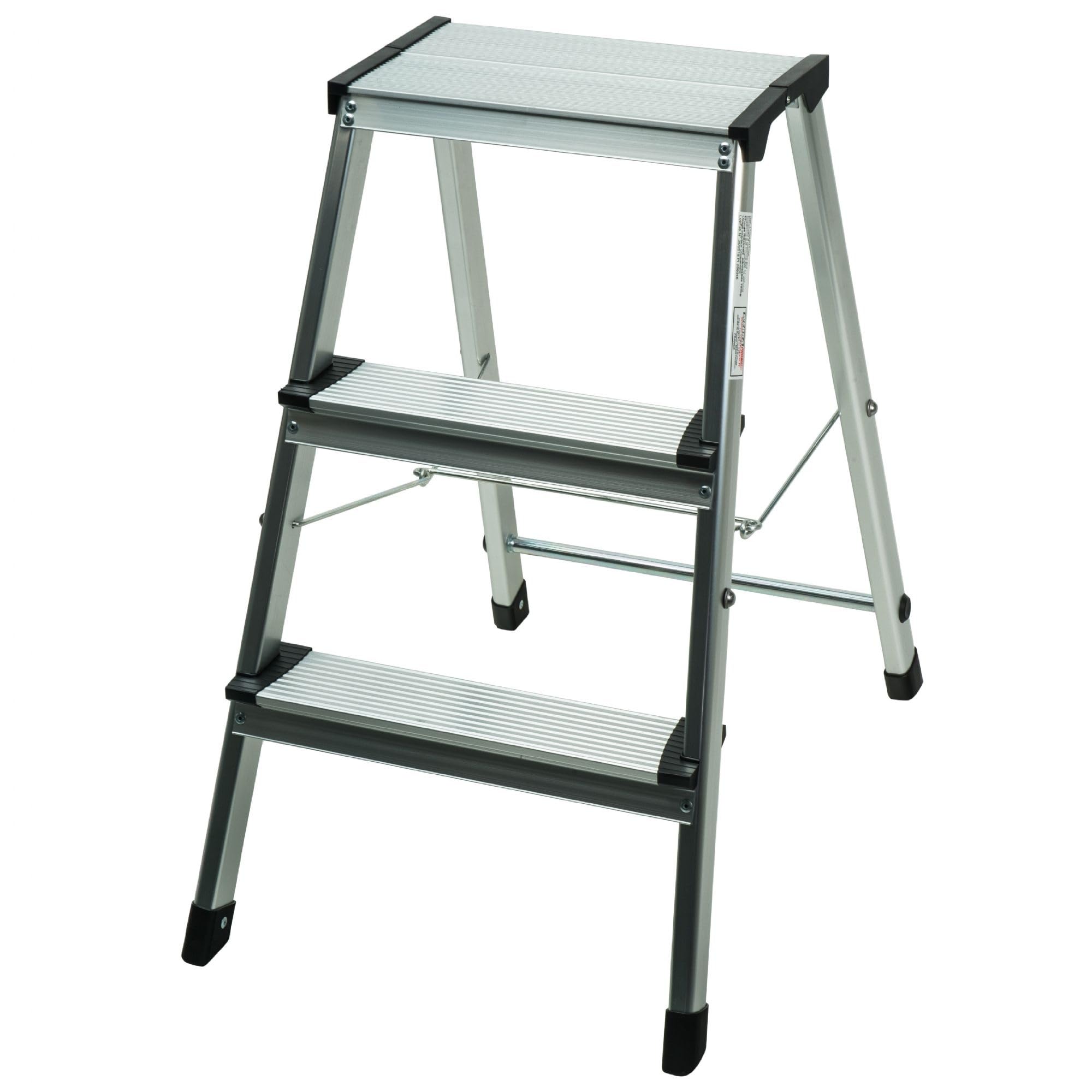 WerkaPro 10426 – 3 steps – Foldable – Height 67.5 cm – Non-slip steps – Maximum load: 150 kg – Equipped with non-slip pads on each foot.