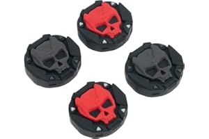 GeekShare Skull Thumb Grip Caps for PS5 Controller, Thumbsticks Cover Set Compatible with Switch Pro Controller and PS4/PS5, 
