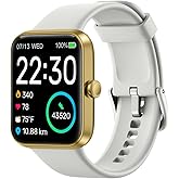 SKG Smart Watch, Fitness Tracker with 5ATM Swimming Waterproof, Health Monitor for Heart Rate, Blood Oxygen, Sleep, 1.7'' Touch Screen Bluetooth Smartwatch Fitness Watch for Android-iPhone iOS, V7
