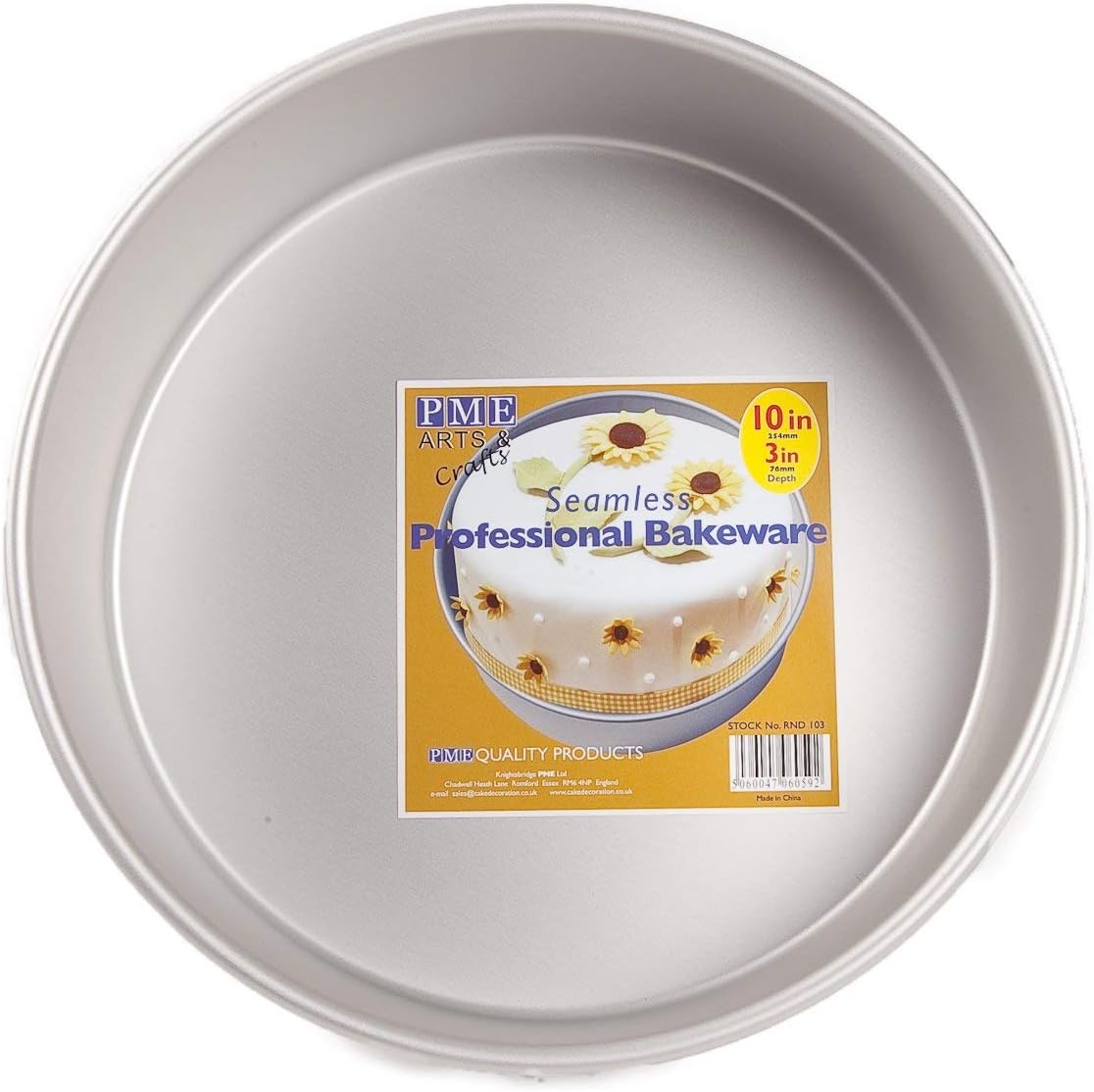 PME Cake Round Baking Pan, Silver, 254 x 76 mm (10 x 3") - Image 3