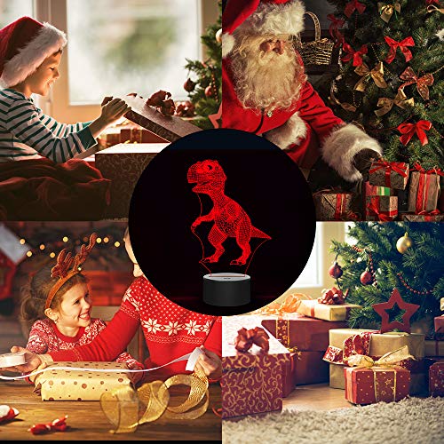 Night Lights for Kids Dinosaur Hockey Unicorn 3D Night Light Lamp 4 in 1 16 LED Colors Changing Remote Touch Desk Lamps Decorative Lighting Toys Gifts Birthday Holiday Xmas for Baby Nursery Toddler