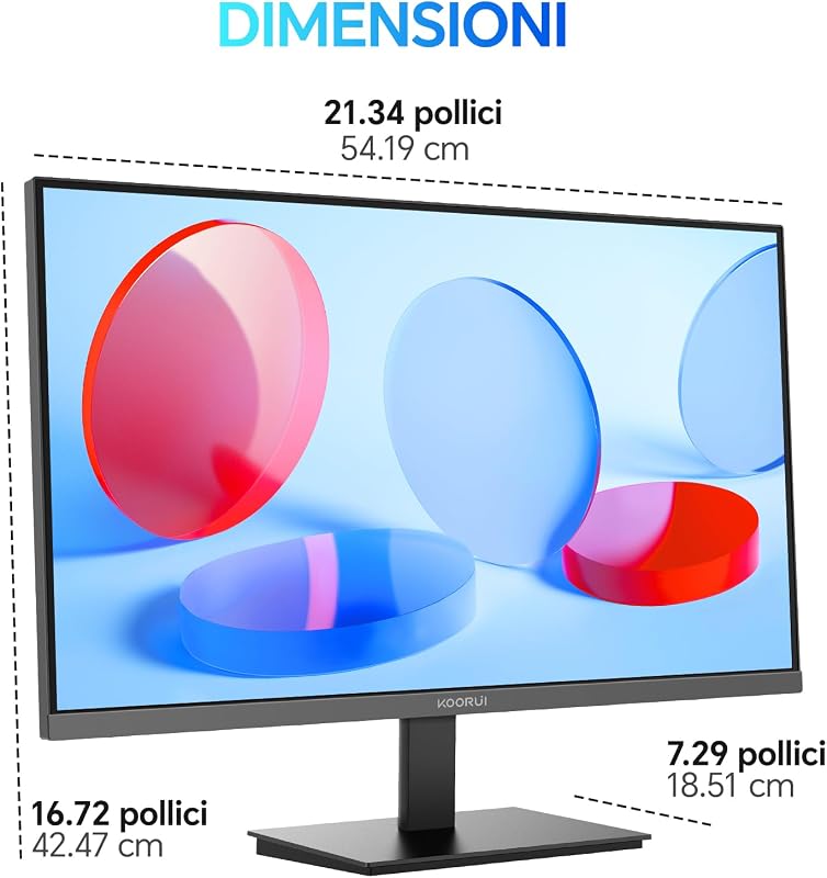 Monitor Ufficio 24 Pollici VA FHD 100Hz Eye Care Schermo E2412F