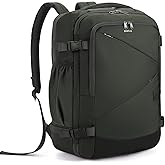 ECOHUB Carry On Travel Backpack, Expandable Airlines Personal Item Bag 18x14x8, Water Resistant 17 inch Laptop Backpack Flight Approved, 12 Pockets 30L Work Backpacks with Wet Pocket & Cable Slot