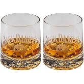 Jack Daniel's s Embossed Double Old Fashioned Glass Drinking Set JD-38710