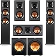 Klipsch Reference Series 5.2 Home Theater Pack with R-625FA Floorstanding Speakers, R-52C Center Channel Speaker, R-41M Bookshelf Speakers and R-12SW Subwoofers, Black