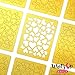 Whats Up Nails - Hearts Vinyl Stencils for Nail Art Design (1 Sheet, 12 Stencils)