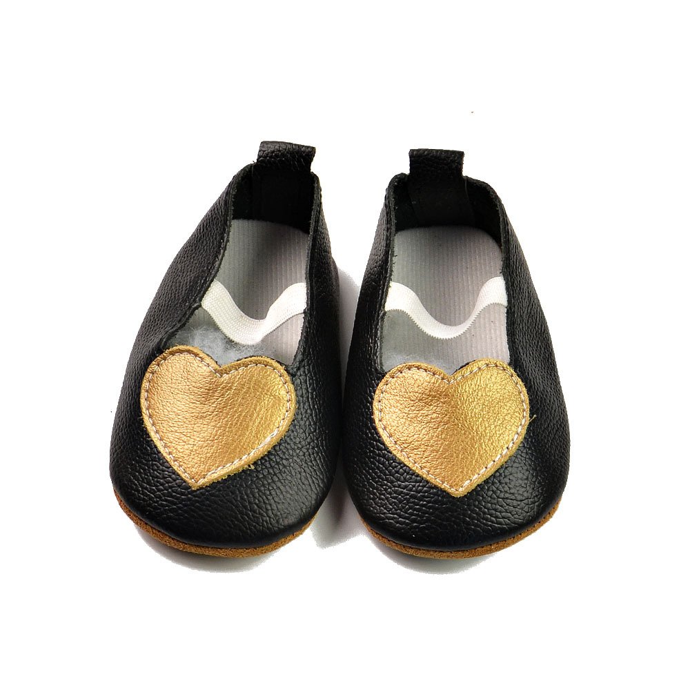 baby girl black moccasins