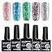 Modelones Soak Off Gel Nail Polish Glitter,5 Colors