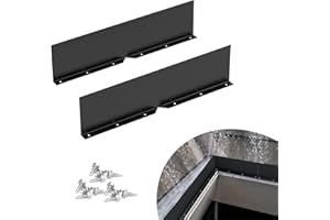 Flamorrow 2 Pack Aluminum Gutter Valley Splash Guards, Foldable Rainwater Roofing Gutter Guard with Screws, Bendable Roof Rai
