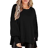BWQ Womens Oversized Sweatshirt Crewneck Long Sleeve Shirts Pullover Sweatshirts S-2XL