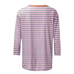 slqdgmryz 3/4 Sleeve Tops for Women Summer Striped