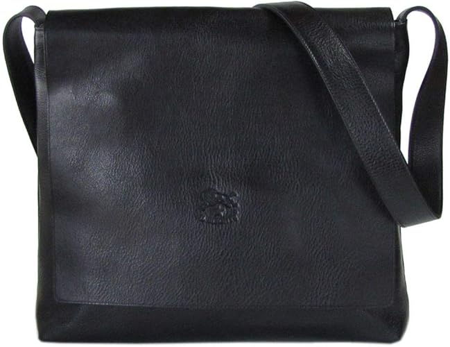 Amazon イルビゾンテ ショルダーバッグ メンズ メッセンジャーバッグ カウハイドレザー ブラック A1557 P 153 並行輸入品 ショルダーバッグ
