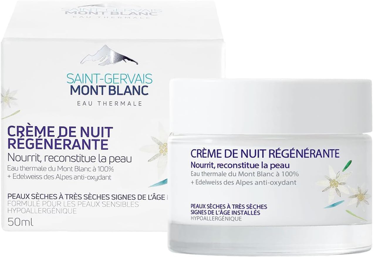 Saint-Gervais Mont Blanc - Regenerating Anti-Ageing Night Care for Mature and Sensitive Skin - 50 ml