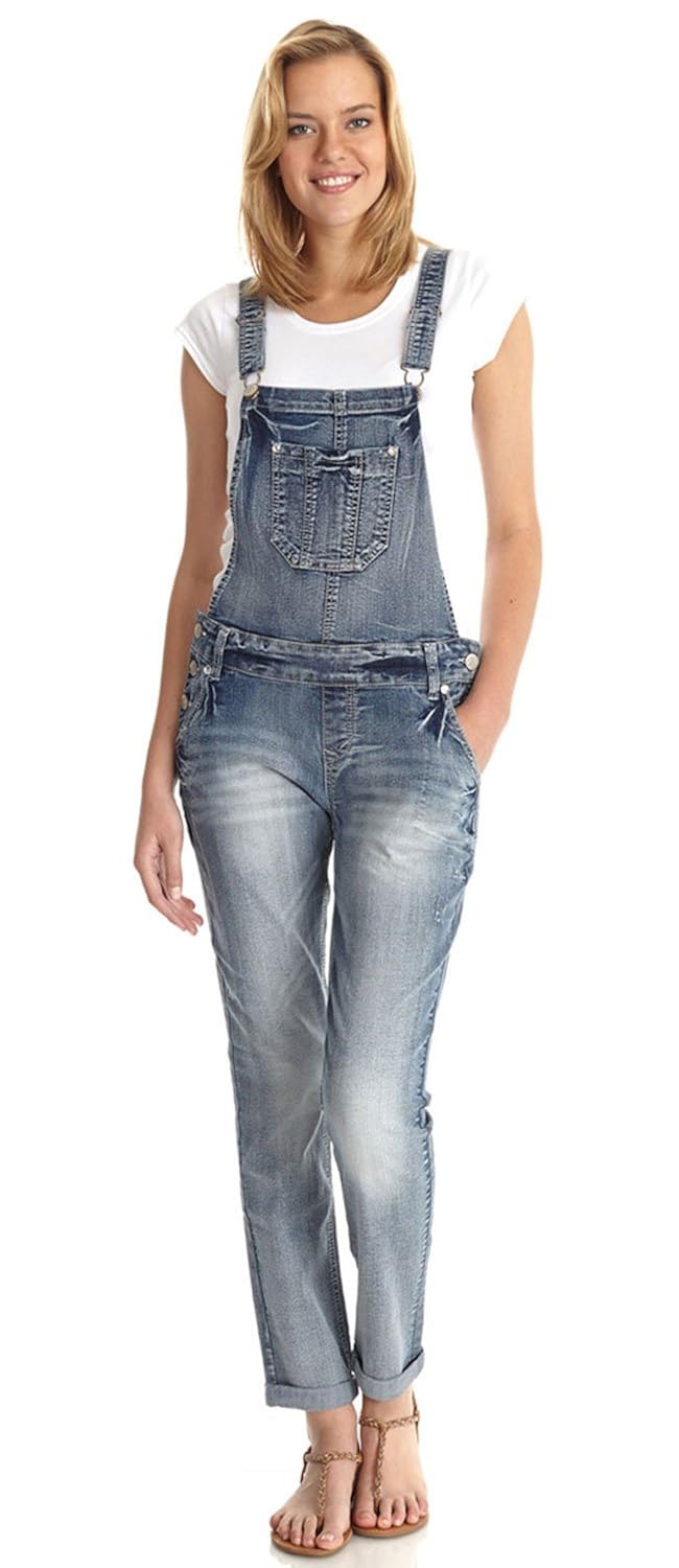 WallFlower Juniors Denim Overalls in Molly Size Medium Clothing