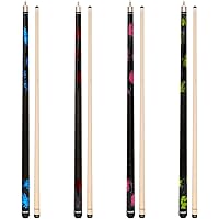 GARSEN 4 Pieces Pool Stick Cue Stick 58 inch 18 oz 19 oz 20 oz 21 oz Pool Cue Billiard House Bar Pool Cue