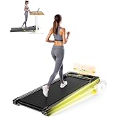 Walking Pad Treadmill, WALKWAKE 8% Incline Walking Pads, Compact Under Desk Treadmill for Home, 330lb Capacity 2.5HP Running Machine for Walking Jogging with LED Display, Yellow