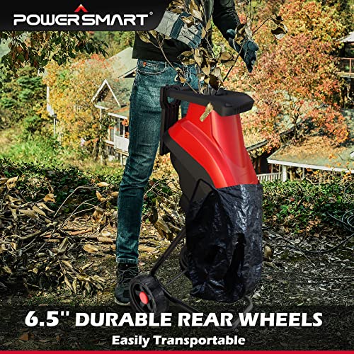 PowerSmart Wood Chipper Electric, 15Amp Motor With Collection Bag