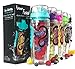 Live Infinitely 32 oz. Infuser Water Bottles - Featuring a Full Length Infusion Rod, Flip Top Lid, Dual Hand Grips (Teal, 32 oz)