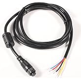 4-Pin Power Cable for Simrad NSE, NSS EVO1, EVO2, EVO3, LSS1, BSM, GO7, GO9, GO12, StructureScan 3D &amp; More - Bare Wire Replacement for Power, Control Bus &amp; External Alarm - 2m (6.5ft)