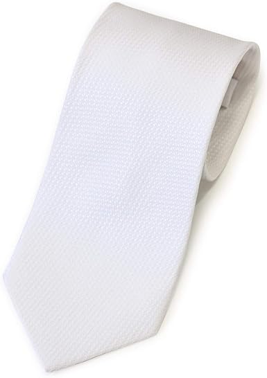 Amazon タキシードステーション ネクタイ シルク ホワイト 白 プレーン 無地 メンズ 結婚式 二次会 冠婚葬祭 パーティ ネクタイ 通販