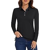 MAGCOMSEN Women's Polo Shirts Long Sleeve Golf Shirt Quick Dry UPF 50+ Sun Protection Lightweight Tennis Shirts