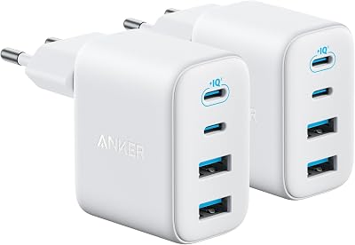 Carregador Zolo iPhone Carregamento Rápido GAN 50W com 4 portas, pack de 2