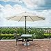 UMARDOO Patio Umbrella,9 Ft Durable Alloy and Ribs Outdoor Table Umbrella with Push Button Tilt and Crank, Fade Resistant,Water Proof Patio Table Umbrella (Ivory)