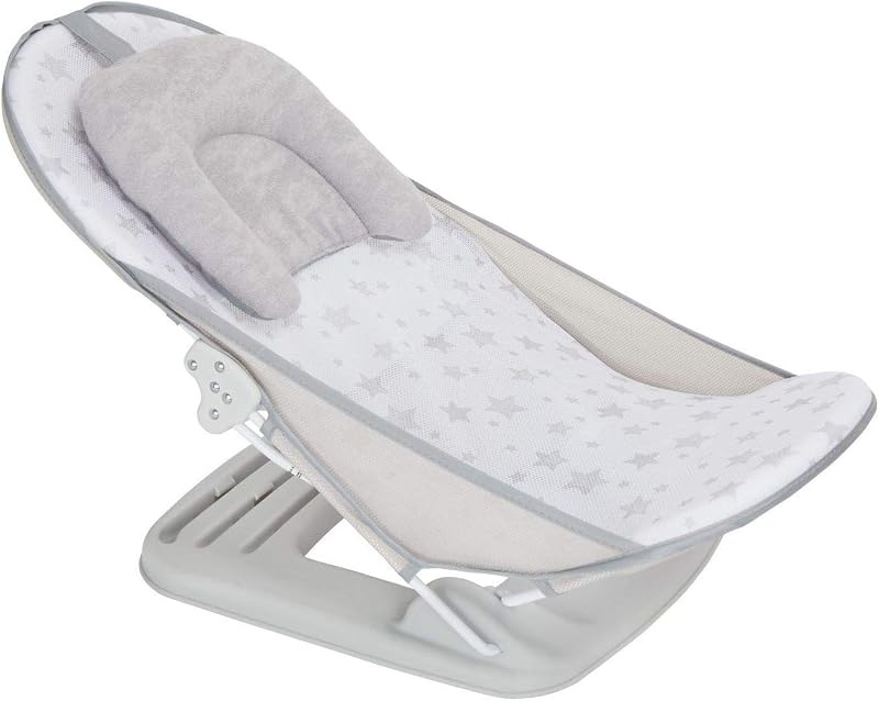 just4baby Foldable Adjustable Baby Bather Grey Bath Seat UK Seller