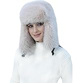 Lina & Lily Women's Winter Trapper Hat Long Pile Faux Fur Fluffy