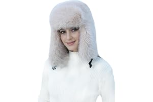 Lina & Lily Women's Winter Trapper Hat Long Pile Faux Fur Fluffy