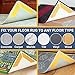 Rug Gripper Tape Pads 8pcs [Anti Slip, Non Skid] Carpet Corners Easily Stick Rugs to Floor, [Reusable] Uses Kraftex Double Sided Carpet Tape [Grips Any Floor] No Damage to Hardwood, Wooden Floor