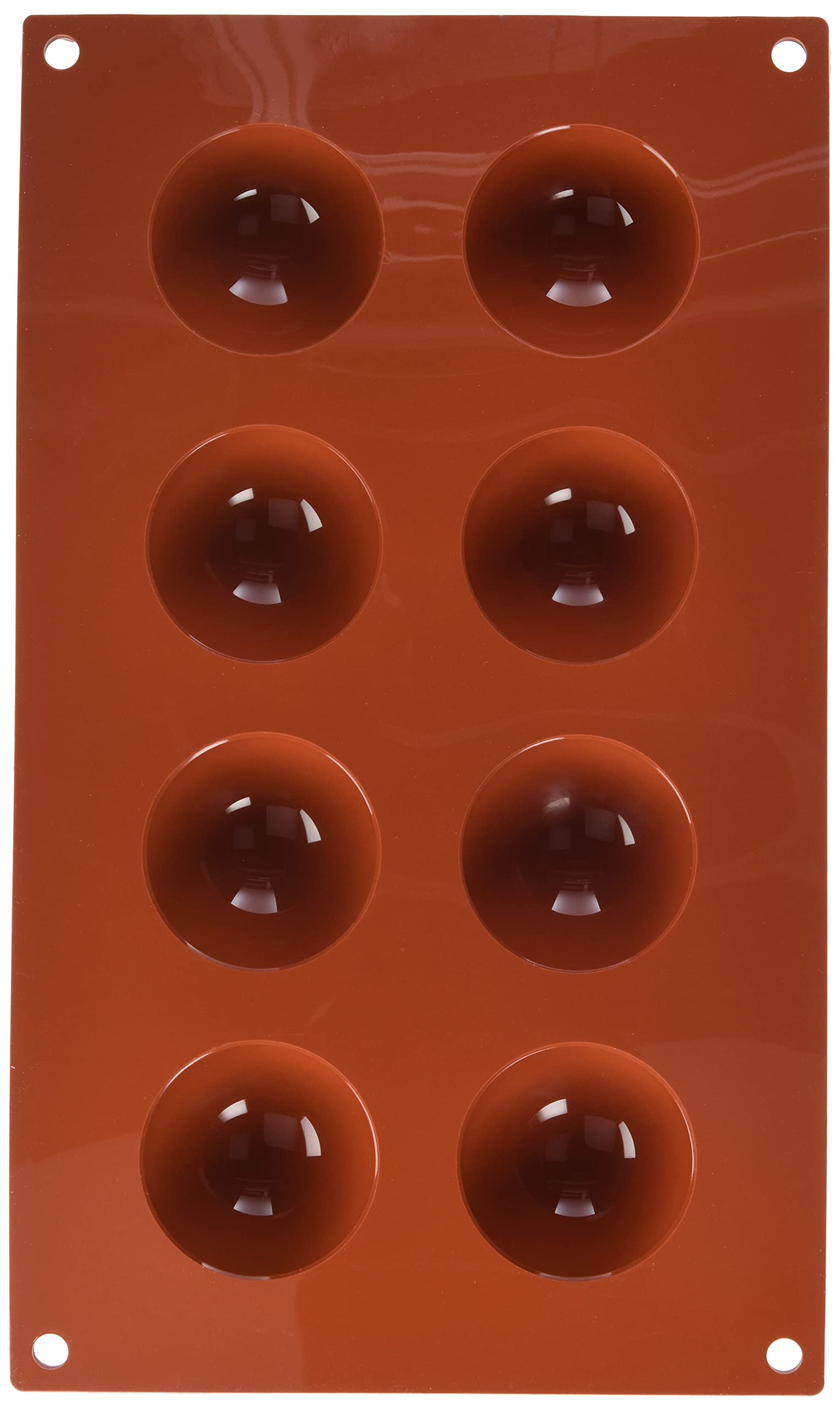 silikomart | SF004 Silicone Mould for Monoportions SEMISFERA, Non-Stick, 8 Cavities, Pack of 1 Cake Mould, Ø 50 h 25 mm, Made in Italy