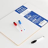 Nicpro Dry Erase Mini Whiteboard A3 30x42 cm Double Sided with 3 Pens view 6