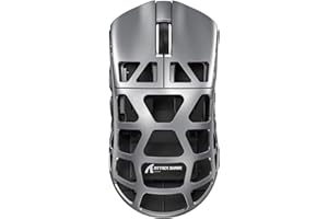 ATTACK SHARK R3 46g Superlight Wireless Gaming Mouse, Magnesium Alloy BT/2.4Ghz/Wired Computer Mouse, PAW3395 26K DPI Sensor, 8000Hz Wireless Polling Rate Programmable Mice for PC/Laptop/Mac (Grey)