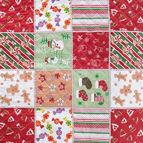 Bedsure Christmas Quilt Set King Size (106x96 inches) Multicolor