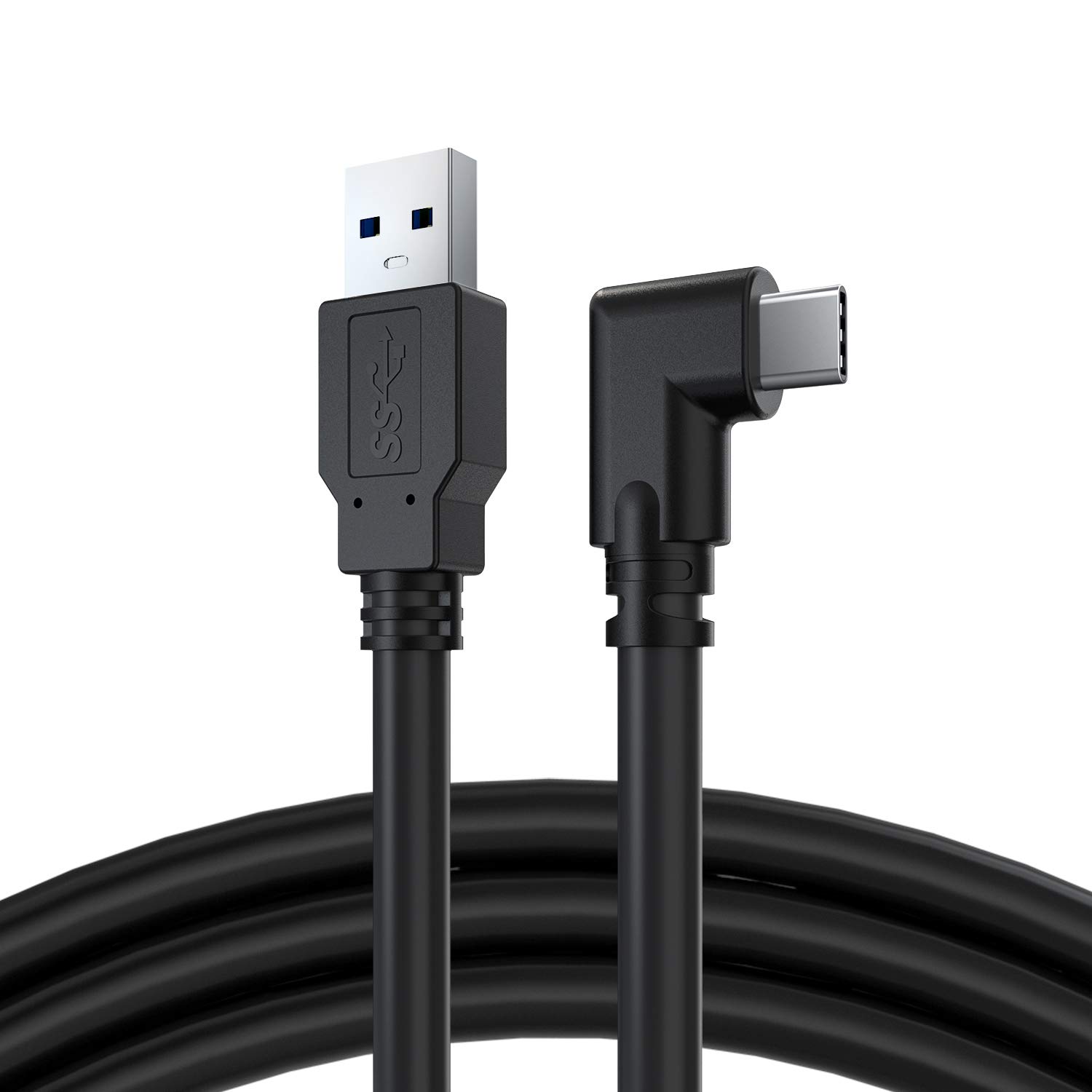 CBUS Professional Tethering Cable, USB 3.2 Gen1, USB-A to USB-C with Right Angle Connectors (5m, Black)