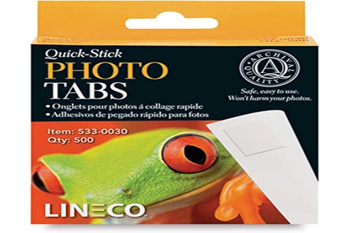 Lineco Quick-Stick Photo Tabs 500/Pkg-.5"