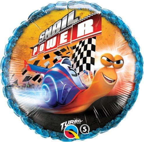 LoonBallon Turbo Snail Power Balloon, Standard Foil Balloon, 5 Pieces