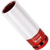 Titan 21093 1/2-Inch Drive x 21mm Non-marring Impact Deep Lug Nut Socket