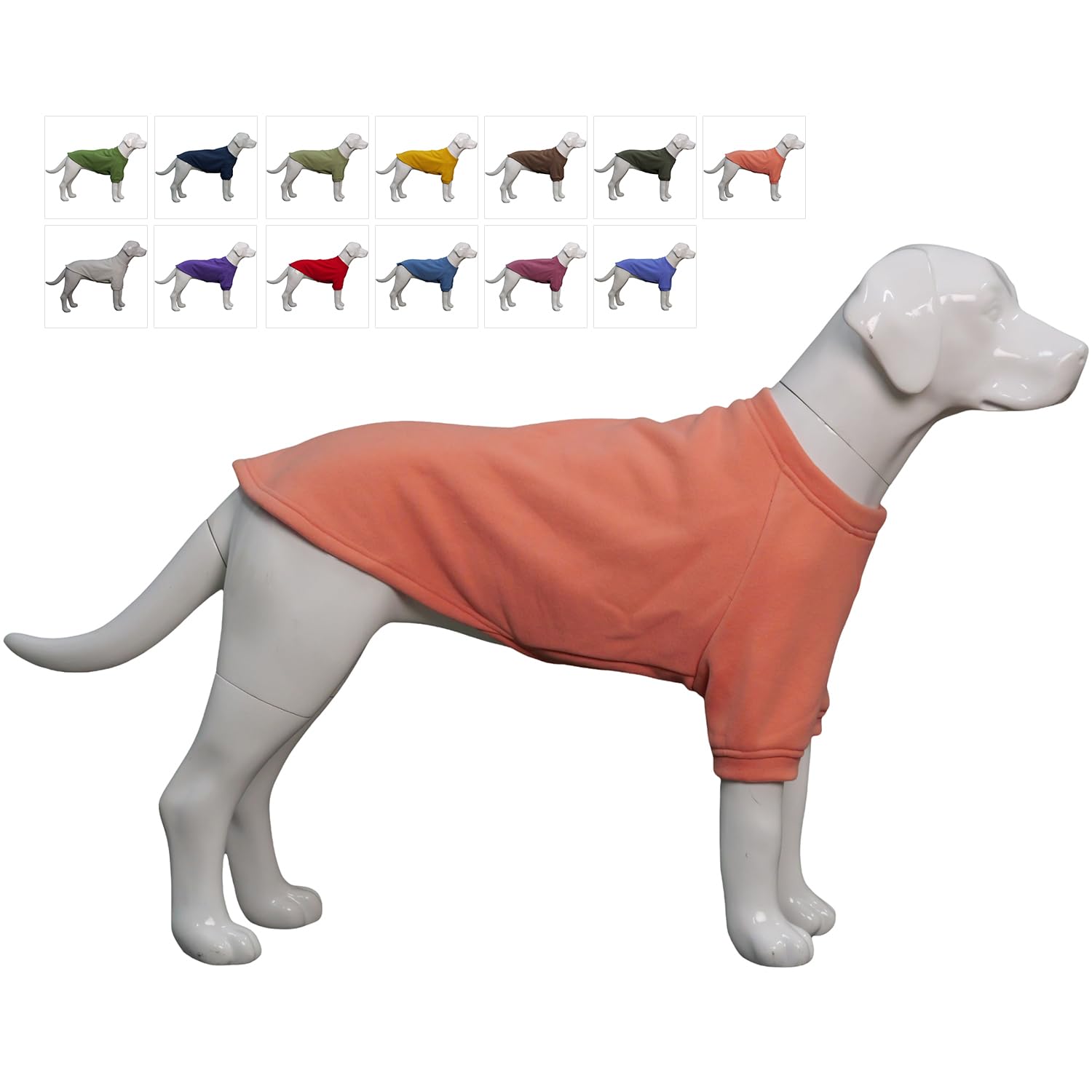 Lovelonglong Dog Sweatshirt - Cold Weather Pullover for Small to Large Dogs - Lobster-pink XL