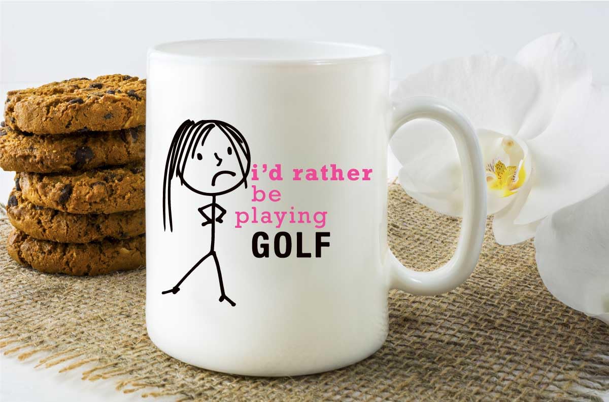 60 Second Makeover Limited Ladies I'd Rather Be Playing Golf Mug Cup Novelty Friend Gift Valentines Gift Wife Friend Womens Sister