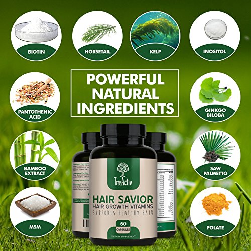 TreeActiv Hair Savior Biotin + Saw Palmetto Hair Growth Vitamins