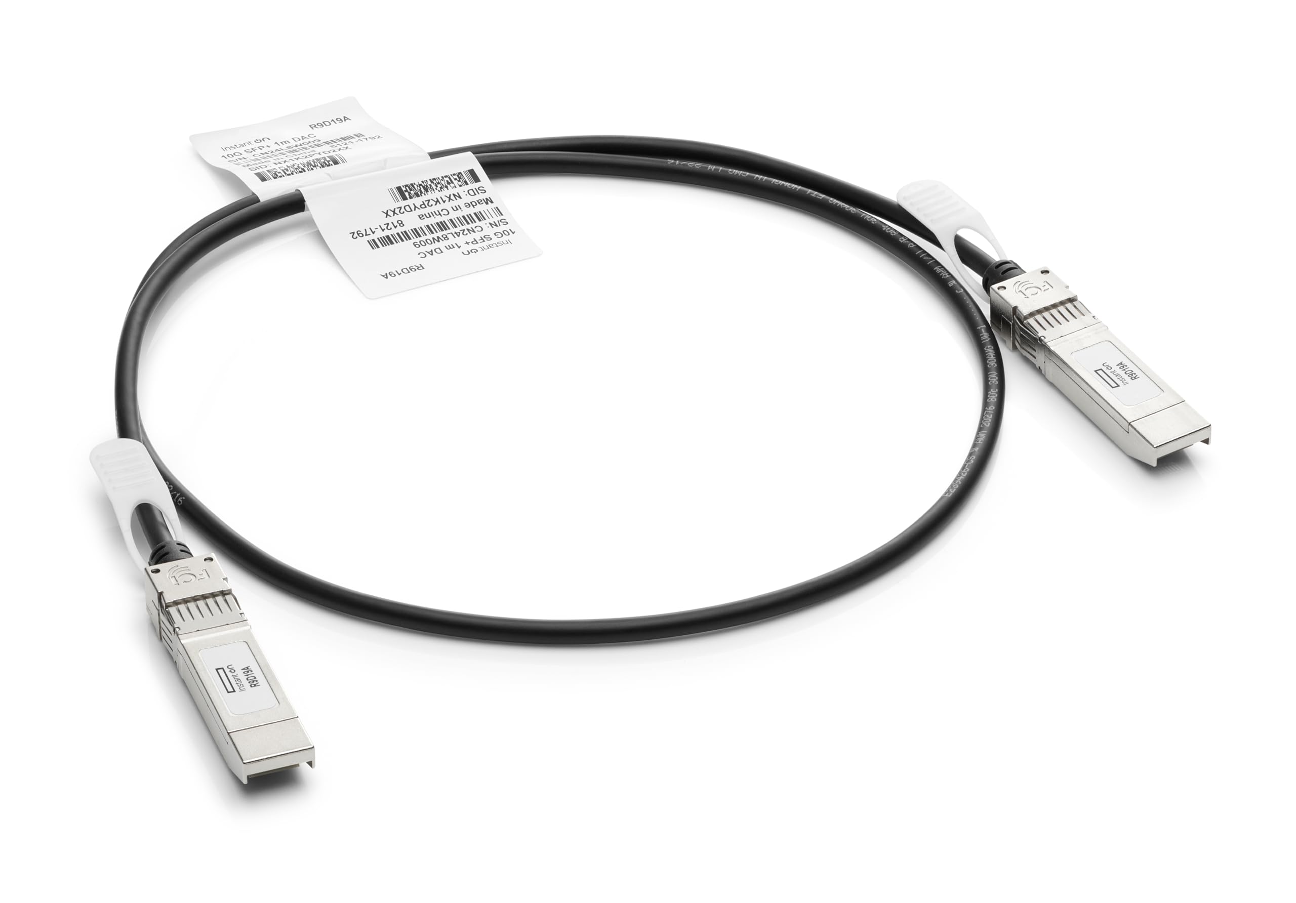 HPE Networking Instant On 10G SFP+ to SFP+ Direct Attach Copper (DAC) Cable for Connections Up to 1 Meter (R9D19A)