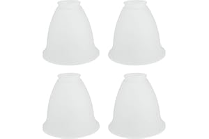 Aspen Creative Frosted 23074-4 Transitional Style Replacement Glass Shade, 2-1/8" Fitter Size, 5" high x 5-1/2" Diameter, 4 Pack