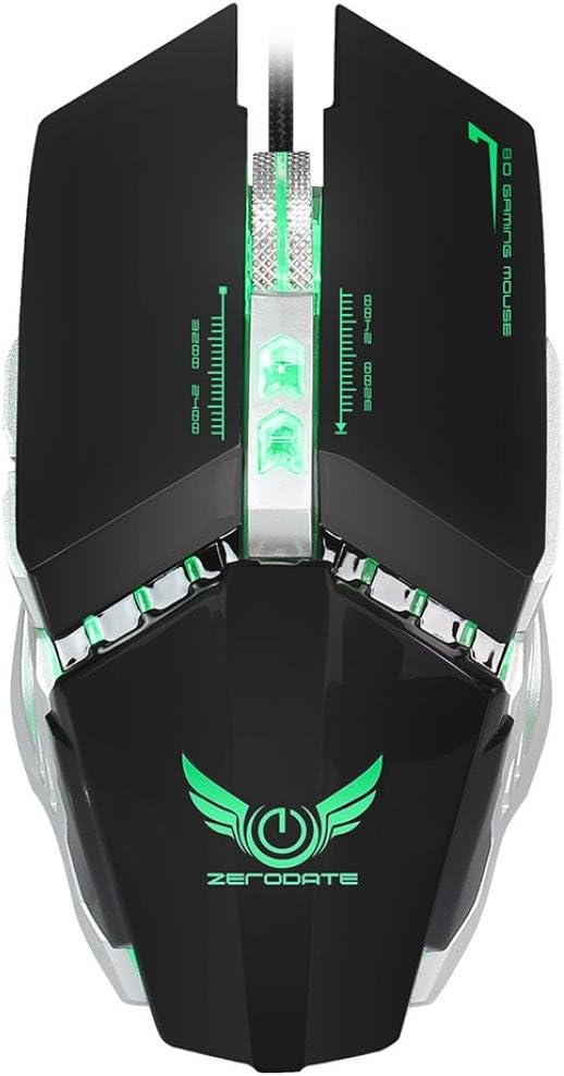 Ourmall 8D Buttons 3200DPI Optical Wired Gaming Mechanical Mouse Mechanical Playing Mouse Tablet Laptop PC (Black)