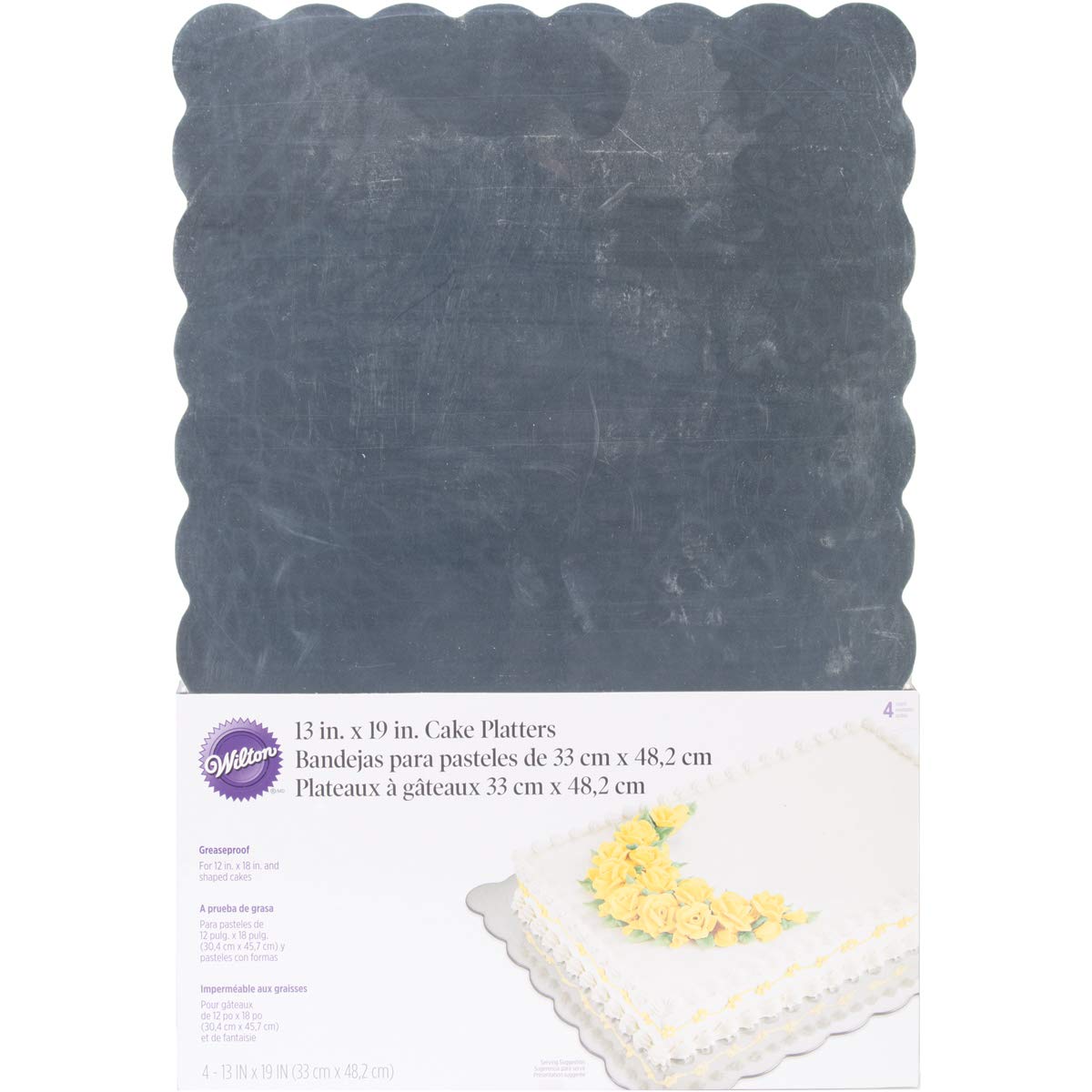 Wilton 33 x 48.2 cm (13 x 19-Inch) Four-Piece Silver Platters