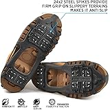 Quadtrek All-Terrain Slip On Traction Cleats | Ideal for Snow, Hiking, Trekking and Mud | Compatible with All Shoes, Boots, Sneakers, Sandals and Loafers
