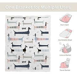 Sleepwish Dachshund Throw Blankets Cute Fleece